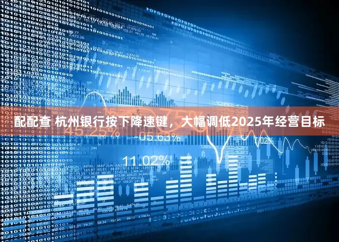 配配查 杭州银行按下降速键，大幅调低2025年经营目标